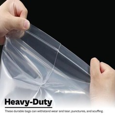 WHITE BLOCK HEAVY DUTY 2 Mil Clear Zip Seal Bags Reclosable Top Lock Plastic