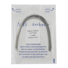 100pcs Dental Ortho Arch Wire Natural Niti Stainless S Round Rectangular Ovoid