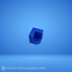 2 inch x 2 inch x 3 inch Blue Right Angle Threaded Block FNIP