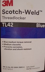 3M™ Scotch-Weld™ Threadlocker TL42 Blue, 8.45 fl oz/250 mL Bottle Exp 2/28/25