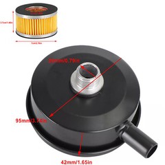 Air Compressor Noise Reducer Silencer Muffler Intake Air Filter Pump Metal Paper