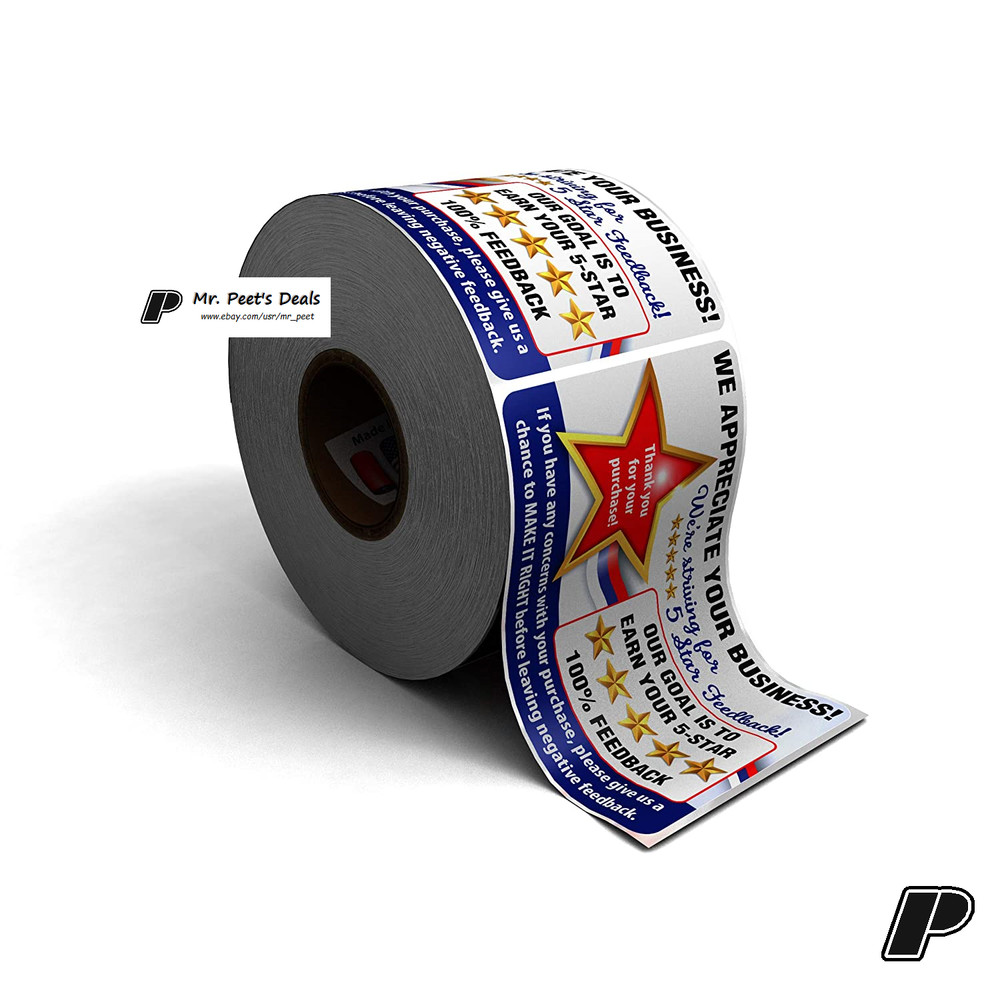 1 Roll of 350 eBay Thank You for Your Purchase Shipping Labels Stickers 3″ x 2″
