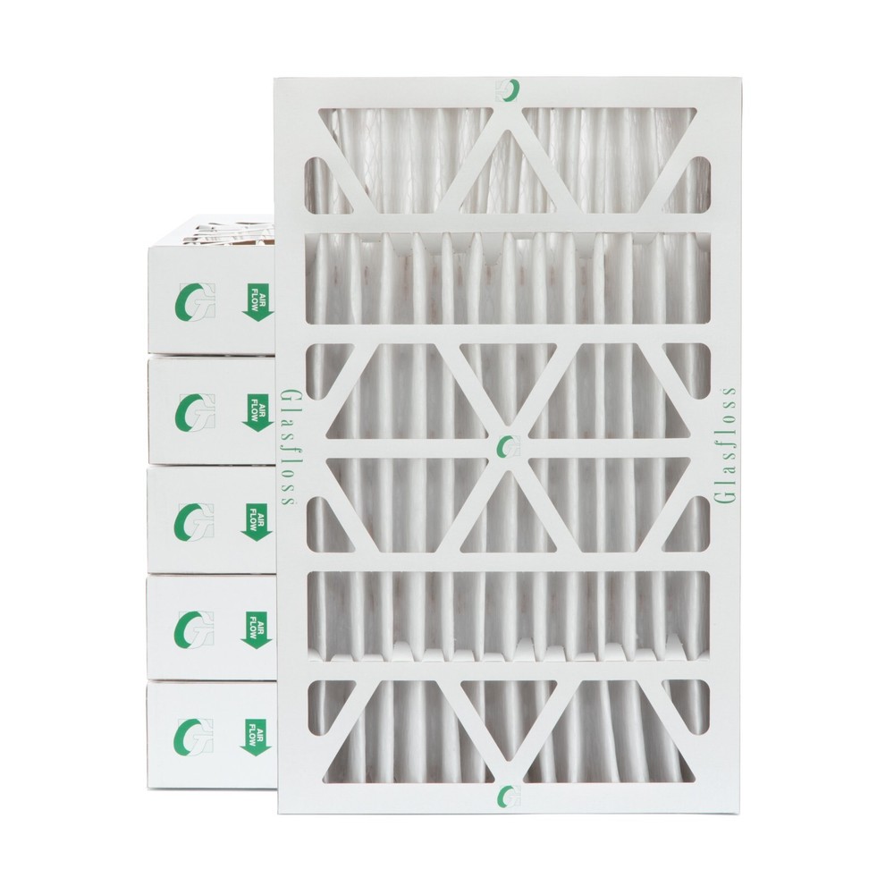 16x25x4 MERV 13 Pleated Air Filters by Glasfloss. 6 Pack (Actual Depth: 3-3/4″)