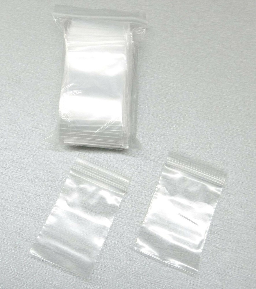 100 Reclosable 2×3 Bags Clear 2mil Poly Bags Top Sealing Plastic Baggies 2″ x 3″