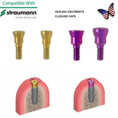 US Straumann Healing Abutment Cap/Closure Cover Screw NC & RC Platform Titanium