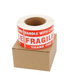 3″x5″ Fragile Handle with Care Thank You Shipping Labels Stickers 500 Per Roll