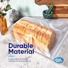 Durable 2 Gallon Resealable Bags – 120 Count with Double Zipper for Freshness