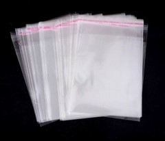 100 pcs Resealable Poly Bags Transparent OPP Bag Plastic Bags Self Adhesive Seal