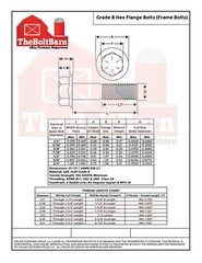 3/8″-16 Grade 8 Hex Flange Screws Frame Bolts Phos Oil (Pick Length & Qty)
