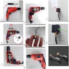 10 Pack Replacement Electric Carbon Brush for Power Tools 153# (6.5×13.5x18mm)