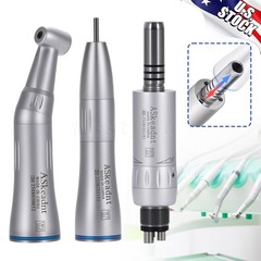 Dental Slow Low Speed Handpiece Push Contra Angle/Air Motor NSK Style 2/4 Holes