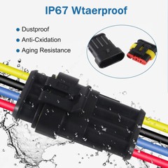 5/10 Sets Car Automotive Waterproof Electrical Wire Connector Plug 2/3/4/5/6 Pin