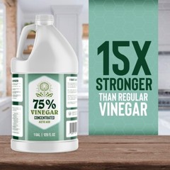 75% Vinegar – 1 Gallon – Concentrated Acetic Acid – Heavy Duty – USA Bulk