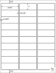 Premium Shipping Address Mailing Labels FBA SKU Labels 1″ x 2 5/8″ 30/sheet 30UP