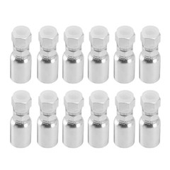 12-Pack 1/2″ Hydraulic Hose End Fittings: 1/2″ I.D. Hose x 1/2″ JIC 37 ° Female