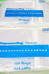 1000 Reloc Zippit 4×4 2mil Clear Zip Seal Bags Square Reclosable Zip Slide Lock