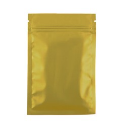 100 Flat Clear/Silver/Gold Metallized Foil Resealable Bags 8.5x13cm (3.3×5.1″)