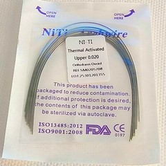 Dental Orthodontic Heat Thermal Activated NITI Arch Wires Ovoid Round Wire