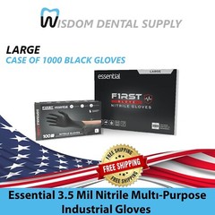 First Glove Essential Nitrile Gloves – Disposable LARGE 3.5 Mil 1000 Pcs
