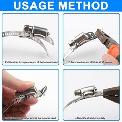 Adjustable Large Hose Clamps Worm Gear Stainless Steel Clamp Fasteners USA Sell