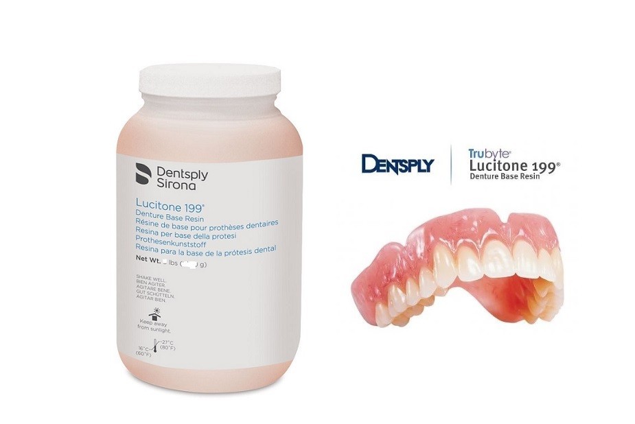 DENTSPLY LUCITONE 199 ORIGINAL HEAT CURE Denture Base Material Powder 630gm