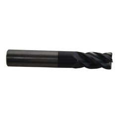 1/2” Carbide End Mill 0.500 4FL 1” LOC 3” OAL