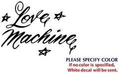 Love Machine Game TV Graphic Die Cut decal sticker Car Truck Boat Window 7″