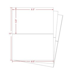 50 – 1000 Half Sheet 8.5 x 5.5 Shipping Labels 2 Per Sheet Self Adhesive Paper