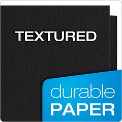 Oxford Twin-Pocket Folders, Textured Paper, Letter Size, Black, Holds 100 She…