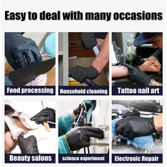 100pcs/box disposable gloves Black vinyl nitrile Sterile Healthcare Food Size M