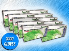 SUNNYCARE BLUE NITRILE GLOVES – 8803 (LARGE) – CASE OF 10 BOXES (100/BOX)