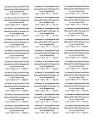 450 Personalized Return/Mailing Address labels – 1″ x 2.625″ – Free USA Shipping