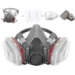 7 IN 1 Gas Mask Half Face Respirator Paint Spray Chemical Facepiece Safety 6200