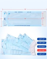 JMU Dental Sterilization Pouches Bag Medical Self Seal Pouch Autoclave to 200