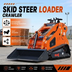 24HP Mini Skid Steer Tracked Loader 3-Pumps 2-Cylinder Gas Engine FREE SHIPPING