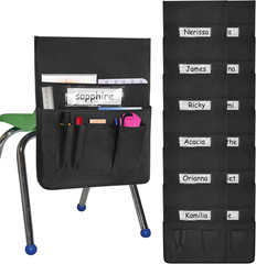 Chair Pockets for Classroom 12 Pack 15 X 19 Inch Chairback Buddy Pocket Chart Se