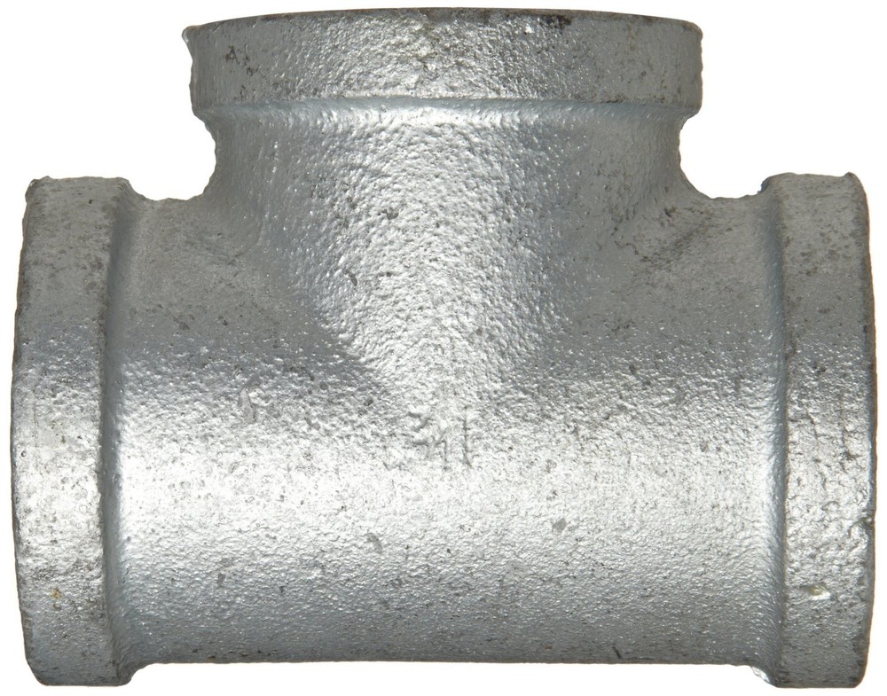 New 6″ Galvanized Steel Straight Tee 6″ X 6″ X 6″ FNPT Thread