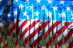 Metallic Stars & Stripes Streamer, Car Lot Streamers, Pennants Streamer, 60′