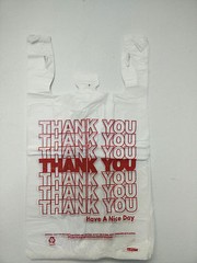THANK YOU T-Shirt Bags 11.5″ x 6.5″ x 21″ White Plastic Shopping bag 50 – 1000