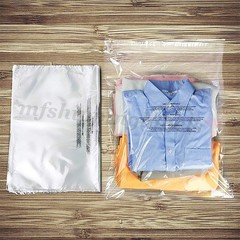 Clear Poly Bags with Suffocation Warning Self Seal Merchandise Packaging For FBA