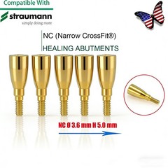 US 5Pc Fit Straumann Titanium NC Healing Abutment & Closure Cover Cap ITI BL/BLT