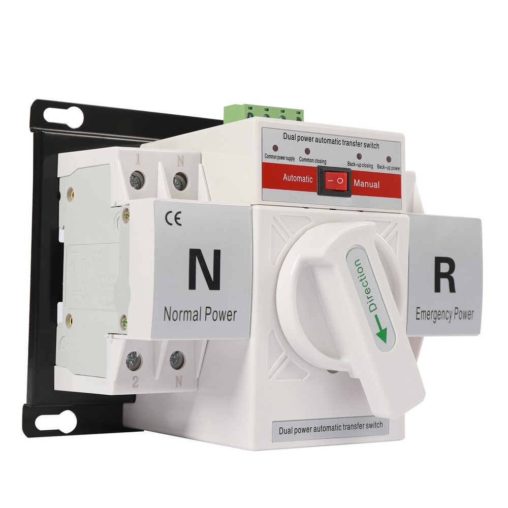63A 2P 110V Dual Power Automatic Transfer Switch Generator Changeover Switch