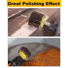 8 Pcs Flap Wheel Sander Set, 1/4″ Shank 8Size Flapper Wheel, SHITIME Long-Lastin