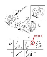 94-99 Dodge Ram 1500 Rear Parking Brake Strut SPRING SET MC003