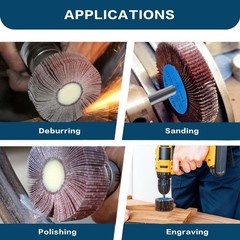 10-Pack 1/4″ Die Grinder Flapper Wheels, 80 Grit for Rust Removal & Polishing