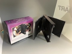 9 PCS 24MM CHUBBY DOUBLE CD JEWEL CASES W/BLACK TRAY, SF19-3PK FREE SHIP