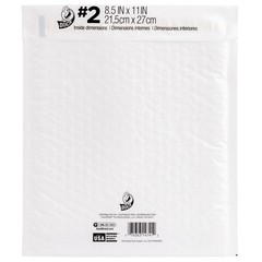 Duck Max 2 Poly Bubble Mailer White 8.5 Inch X 11 Inch 25 Pack
