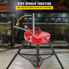 VEVOR 460-6 Tripod Pipe Chain Vise 6″ Capacity Foldable Steel Legs w/ Tool Tray