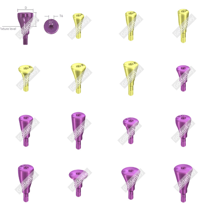 5Pcs Healing Abutment Cap RC NC Titanium Fit Straumann ITI Regular Narrow Cross