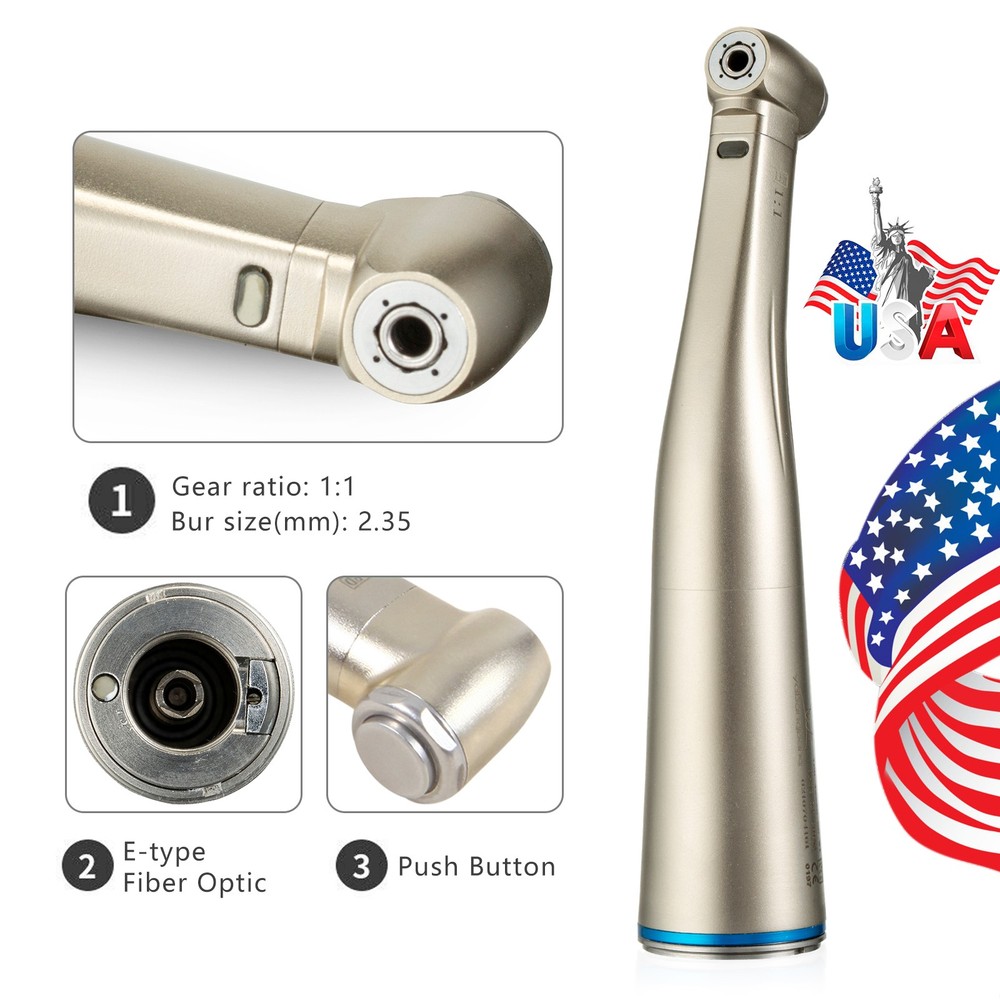 Dental 1:1 1:5 1:4.2 LED Contra Angle Increasing Handpiece Red Ring NSK Style CE